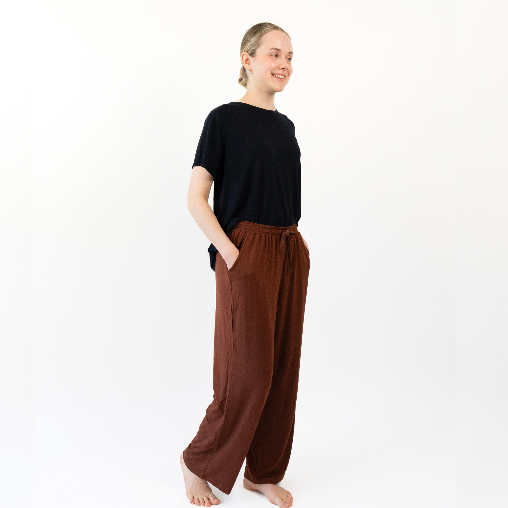 Women's Wide Legged Pants - Cocoa