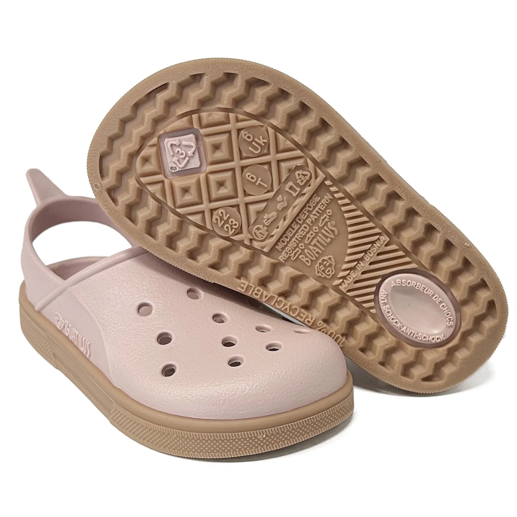 Boatilus Cloggy Sandals - Old Pink / Beige