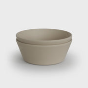 Mushie Round Dinnerware Bowls Set of 2 - Vanilla