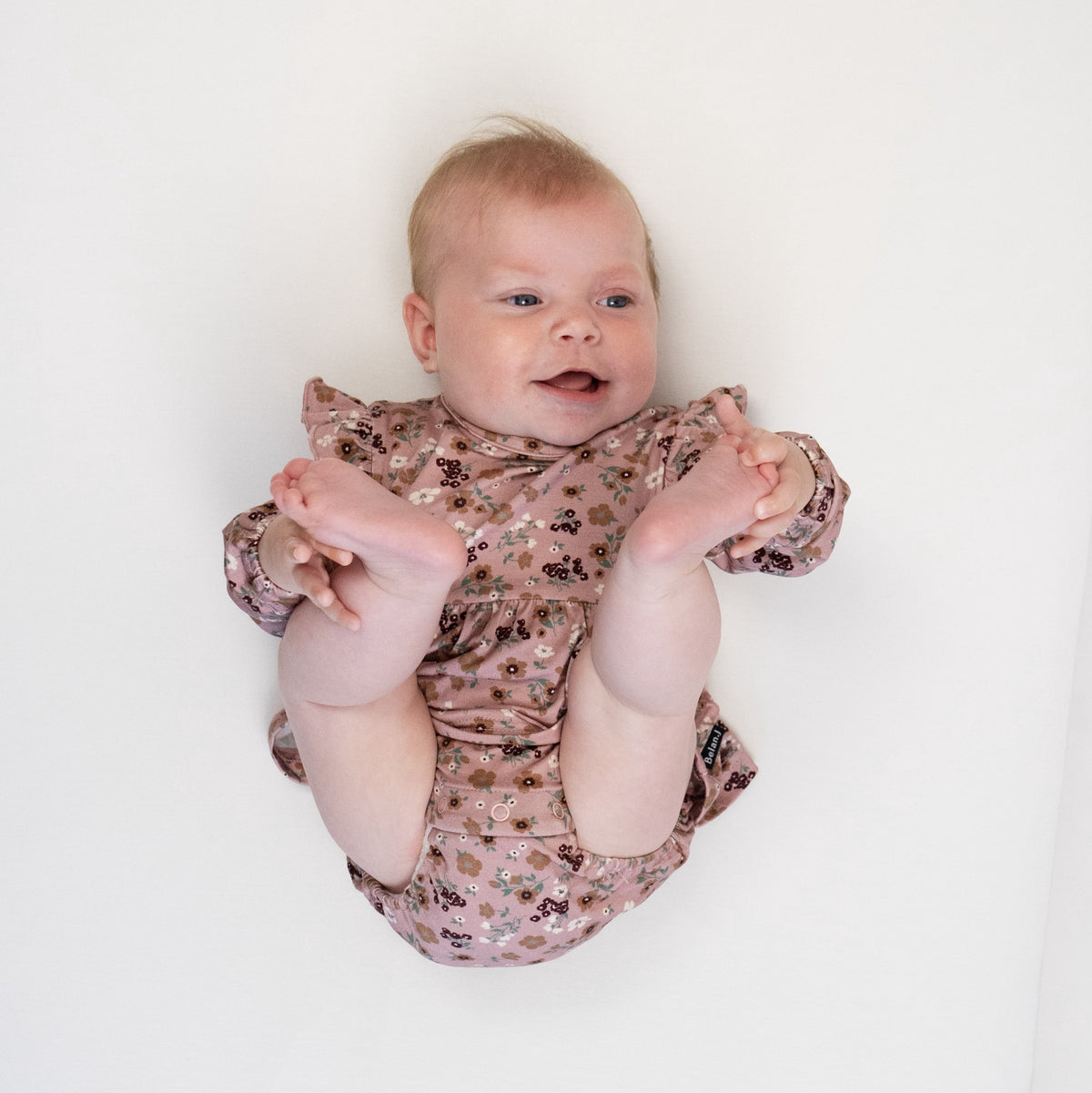 L/S Skirted Onesie - Velvet Garden