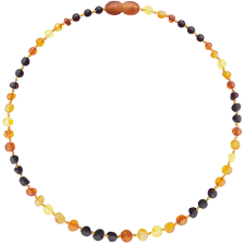 Amberos Baroque Unpolished True Rainbow Teething Necklace