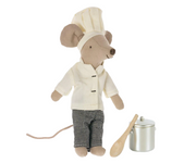 Maileg Big Brother Chef Mouse with Soup Pot and Spoon
