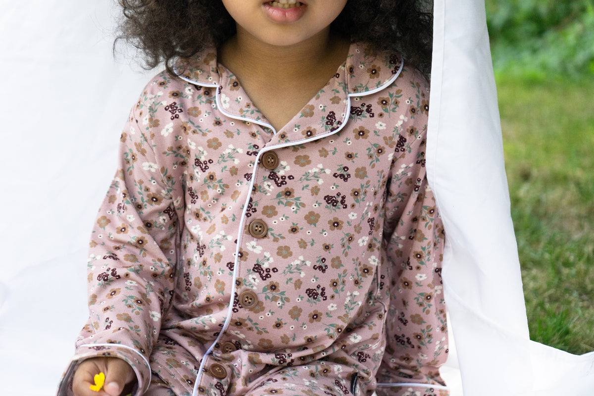 Kids Classic L/S PJ Set - Velvet Garden
