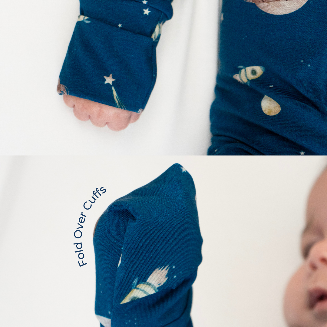 Footed Zipper Sleeper - Space