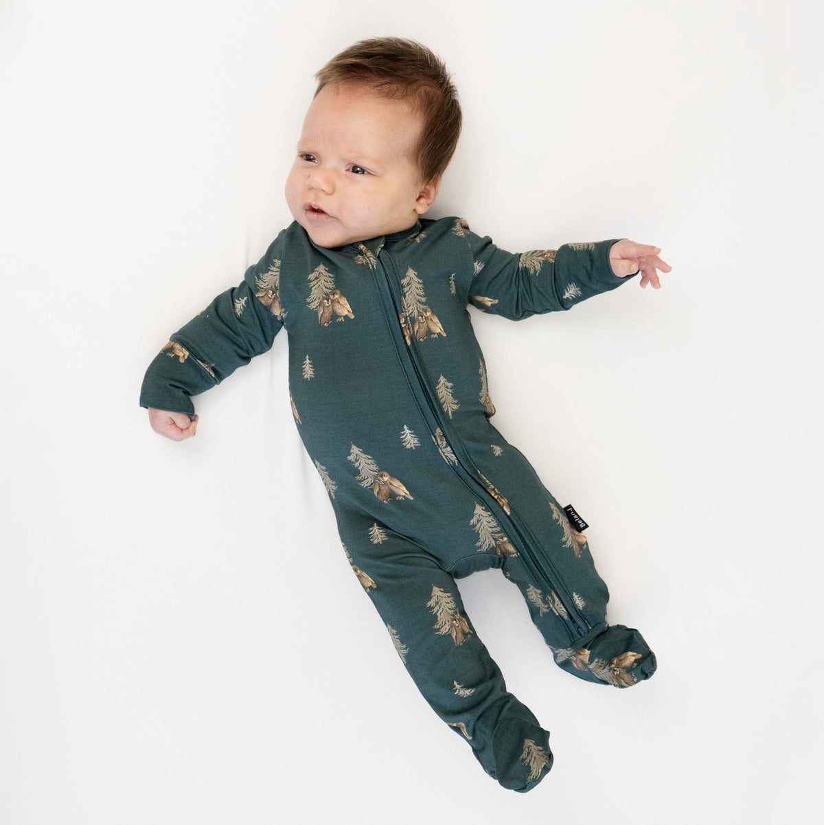 Footed Zipper Sleeper - Owls