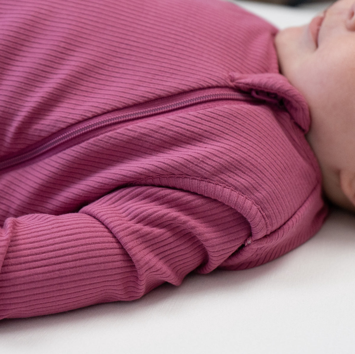1.0 TOG Ribbed Bamboo Sleep Sack - Rosewood
