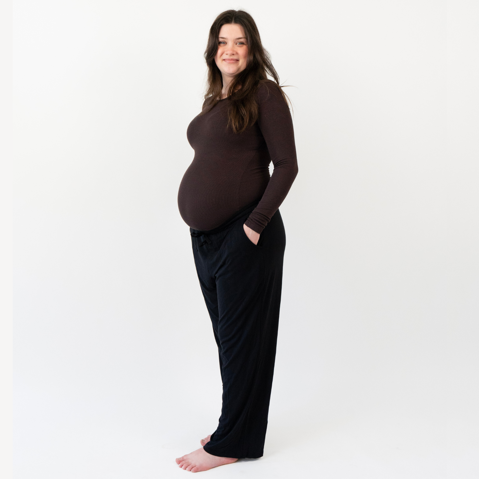 Women's Wide Legged Pants - Raven