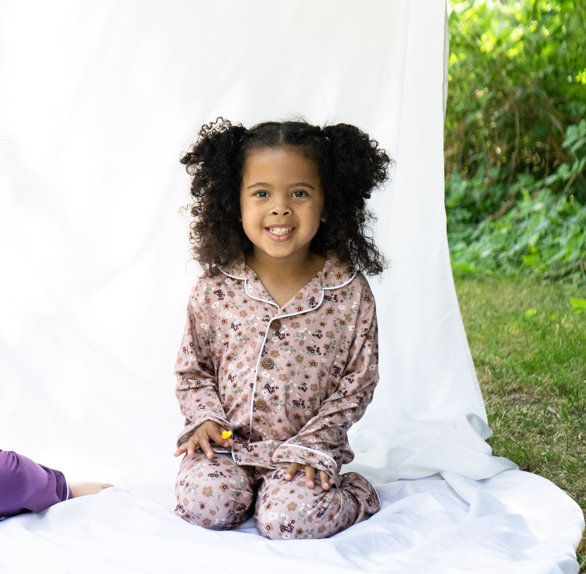 Kids Classic L/S PJ Set - Velvet Garden