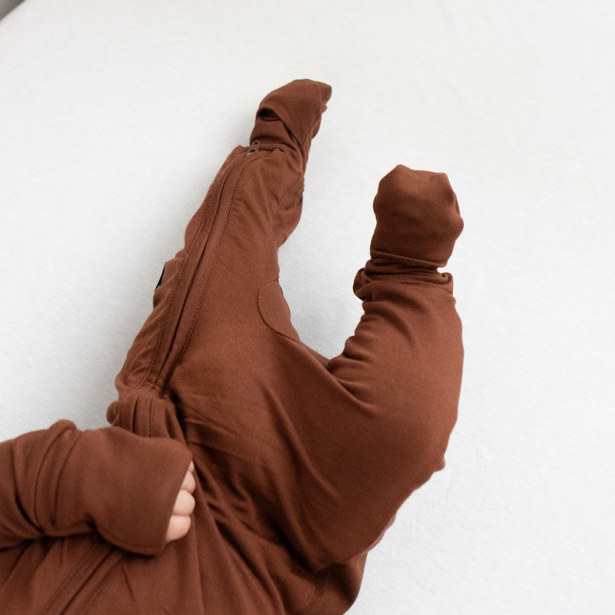 Footless Zipper Sleeper - Cocoa