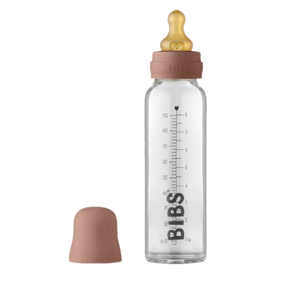BIBS Baby Glass Bottle Latex Nipple Complete Set - Woodchuck