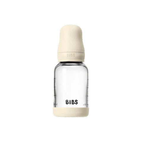 BIBS Baby Glass Bottle Latex Nipple Set - Ivory
