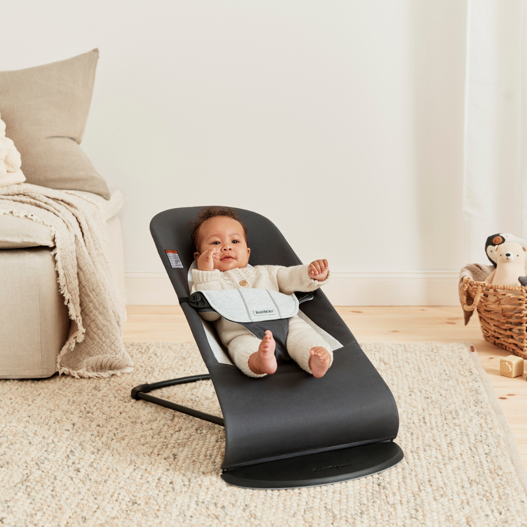 Baby Bjorn Bouncer & Carrier bundle - Dark Gray/Grey & Black