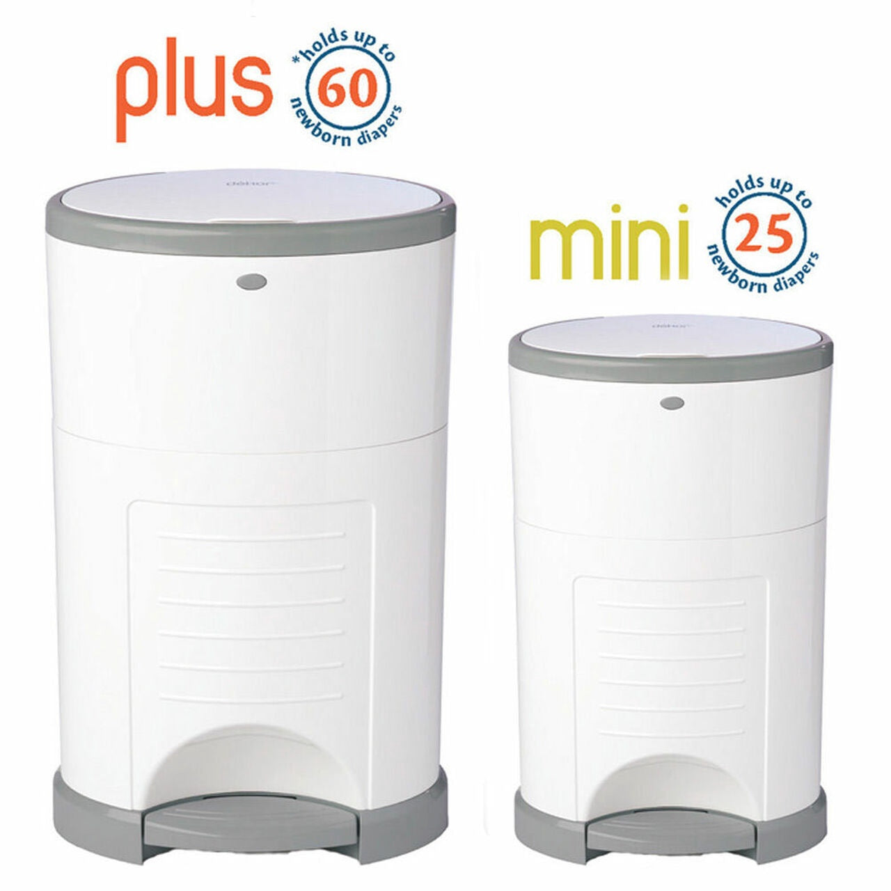 Diaper Dekor Plus Diaper Pail Disposal System - White
