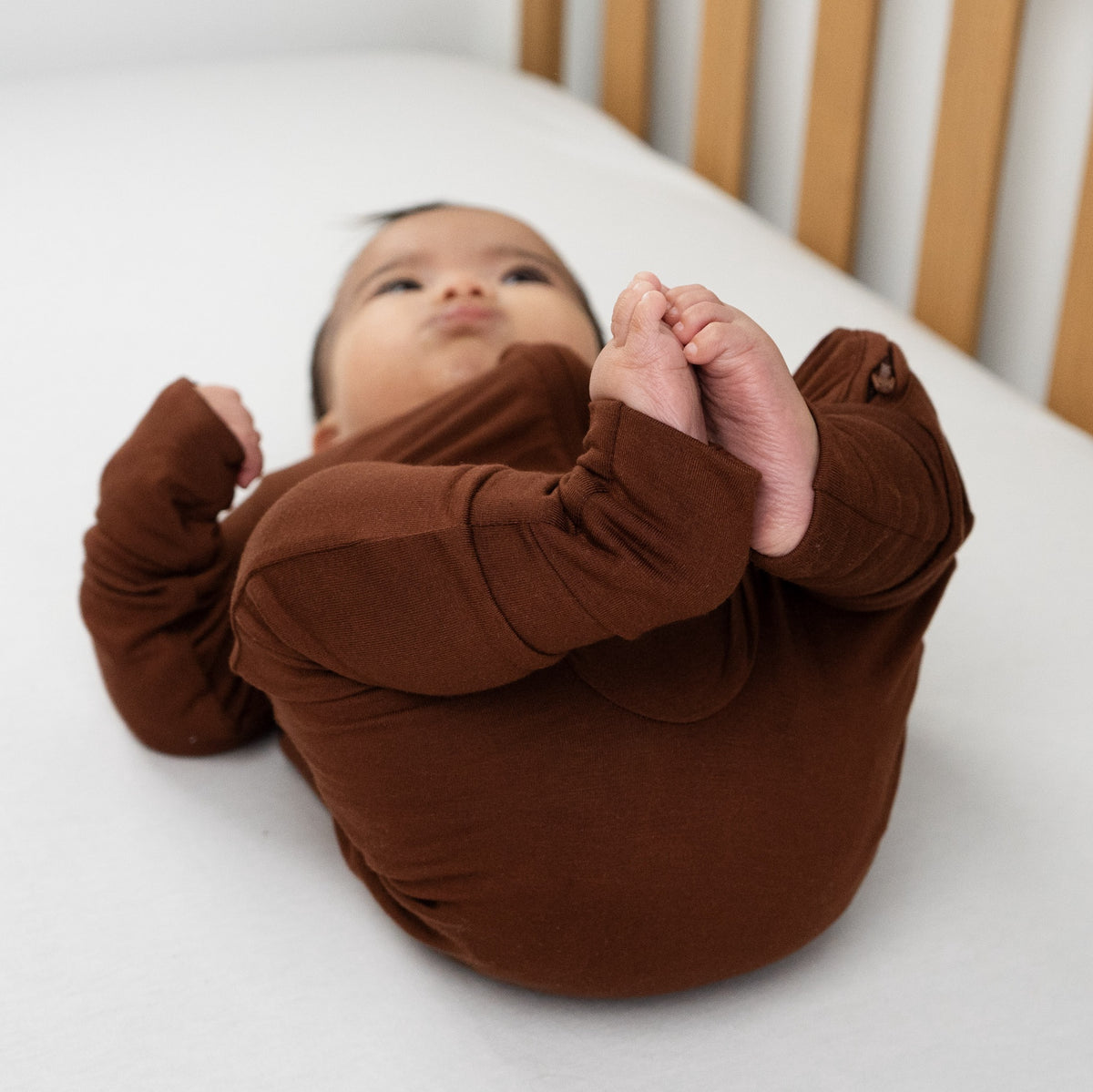 Footless Zipper Sleeper - Cocoa