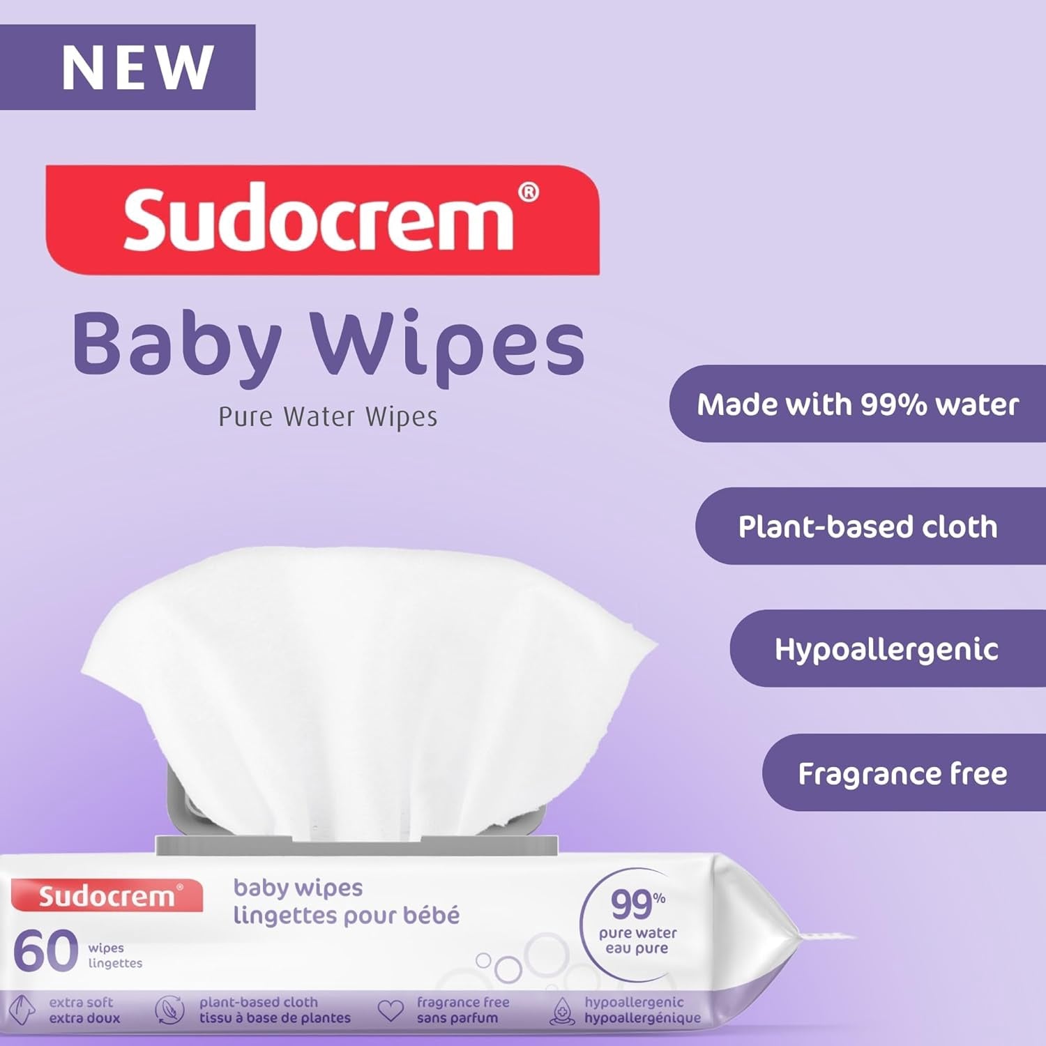 Sudocrem - Pure Water Baby Wipes