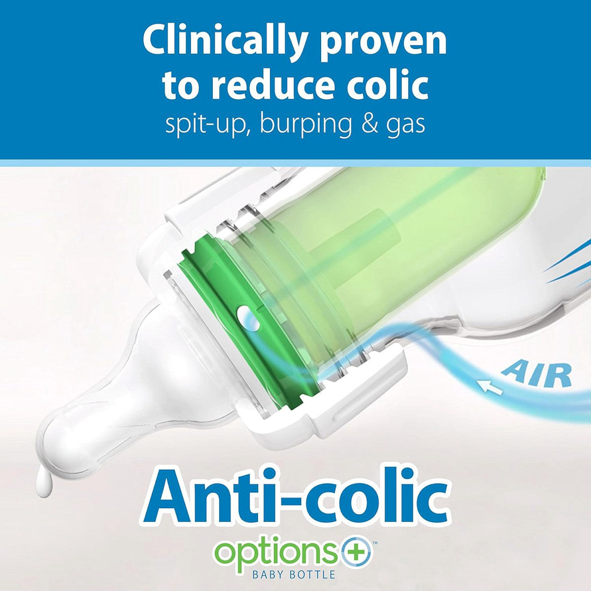 Dr Brown's Glass Narrow Neck Anti-colic Options+ Baby Bottle