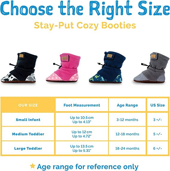 Jan & Jul Stay-Put Cozy Booties - Heather Grey
