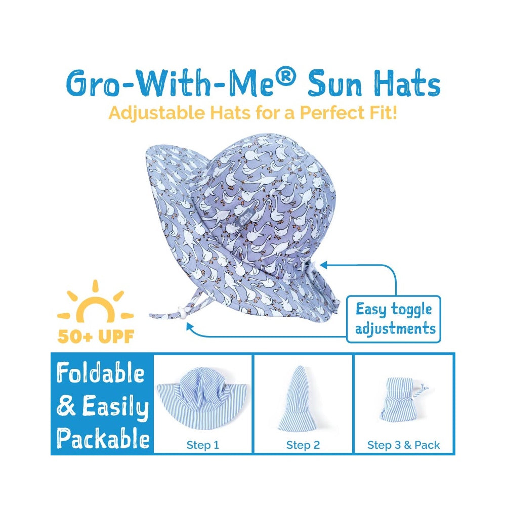 Jan & Jul Cotton Floppy Hat - Blue Stripes