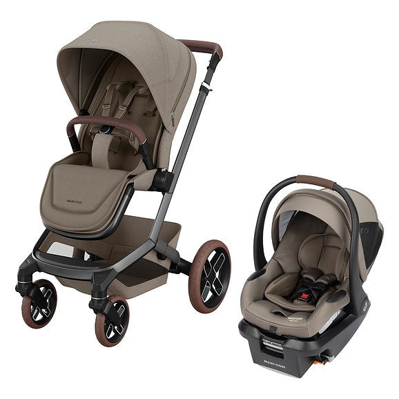 Maxi Cosi Fame Stroller & Mico Luxe+ Car Seat Travel System