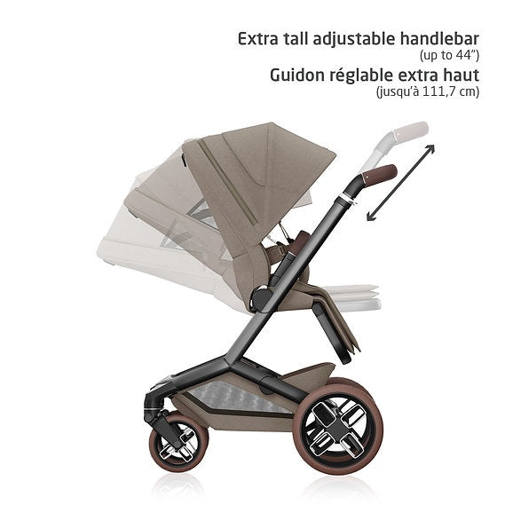Maxi Cosi Fame Stroller & Mico Luxe+ Car Seat Travel System