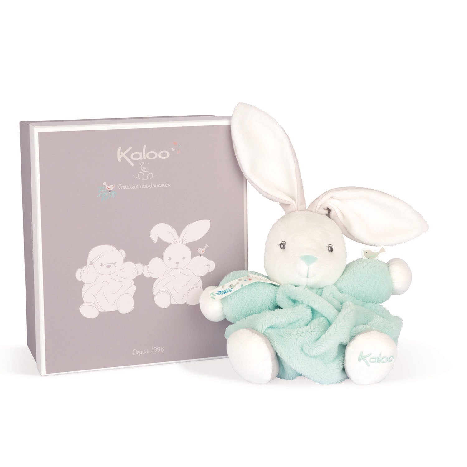 Kaloo Plume Chubby Rabbit - Aqua