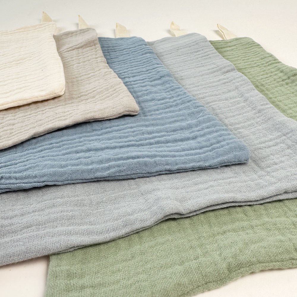 Active Baby Cotton Muslin Washcloth Set - Seaside