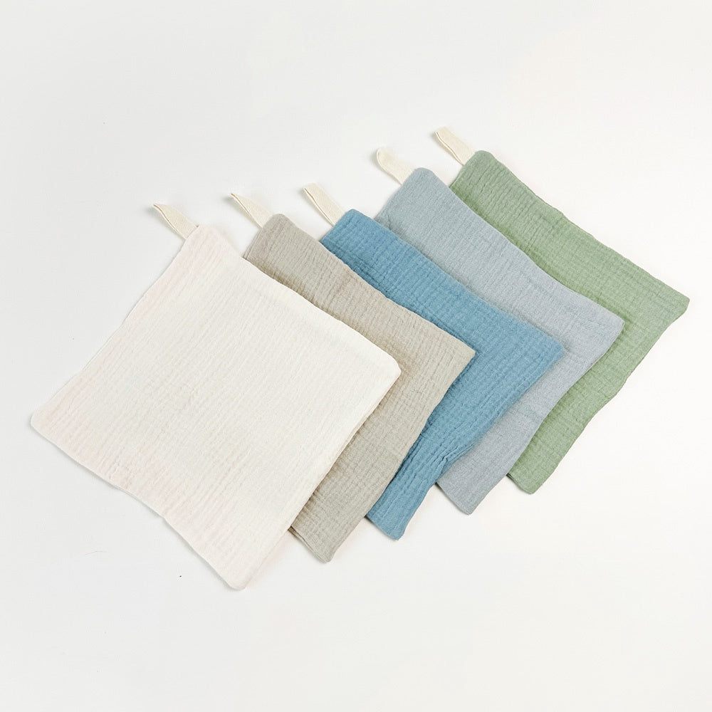 Active Baby Cotton Muslin Washcloth Set - Seaside