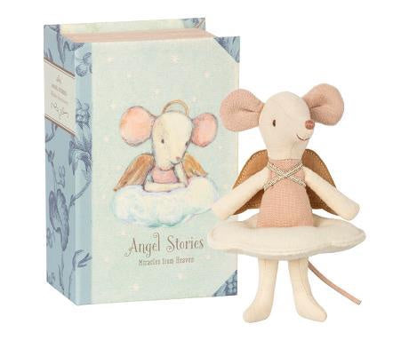 Maileg Angel Stories Mouse Big Sister Mouse in Book
