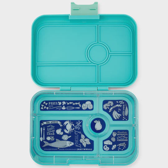 Yumbox Tapas 5 Compartments - Antibes Blue With Bon Appetit Tray