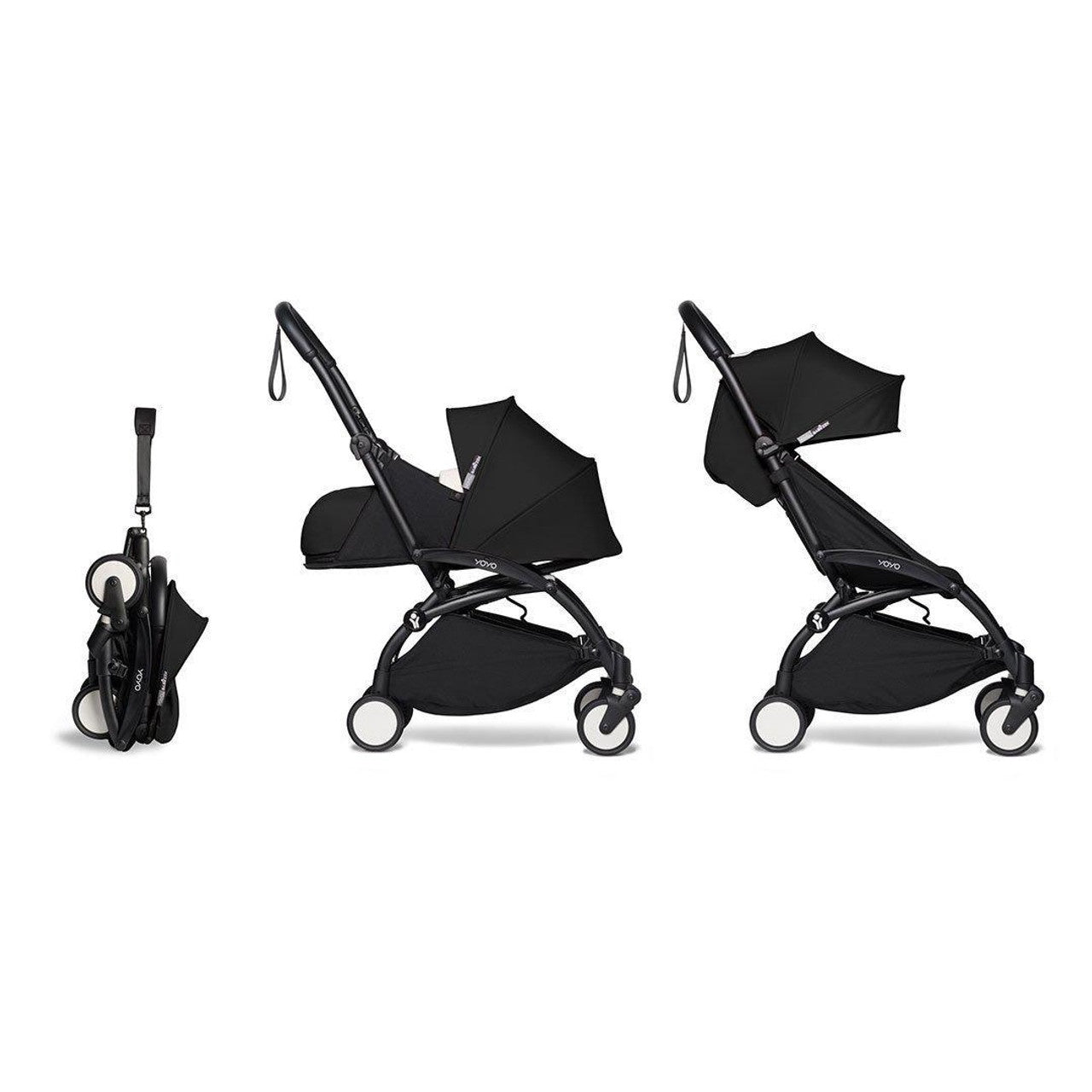 Stokke YOYO³ Stroller From Newborn to Toddler - Black on Black