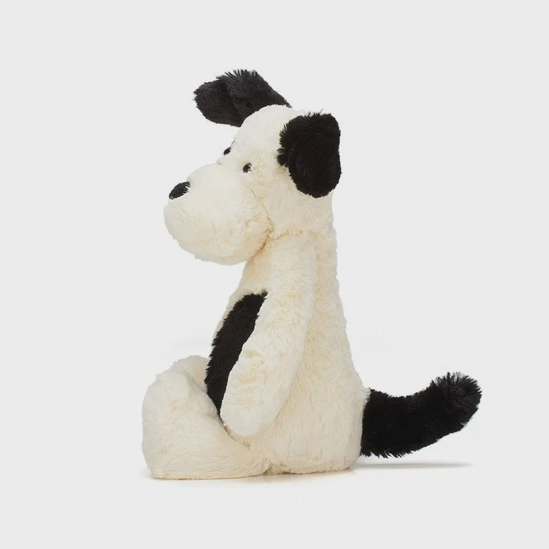 ジェリーキャット Bashful Rufferty Puppy新品タグ付き Jellycat Bashful Rufferty Black & Cream Puppy | Active Baby