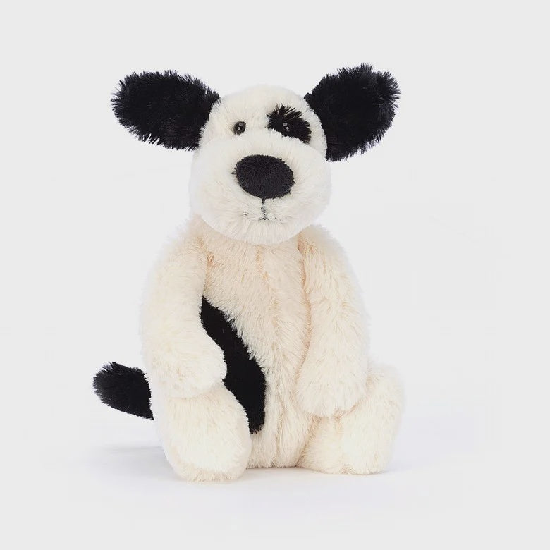 ジェリーキャット Bashful Rufferty Puppy新品タグ付き Jellycat Bashful Rufferty Black & Cream Puppy | Active Baby