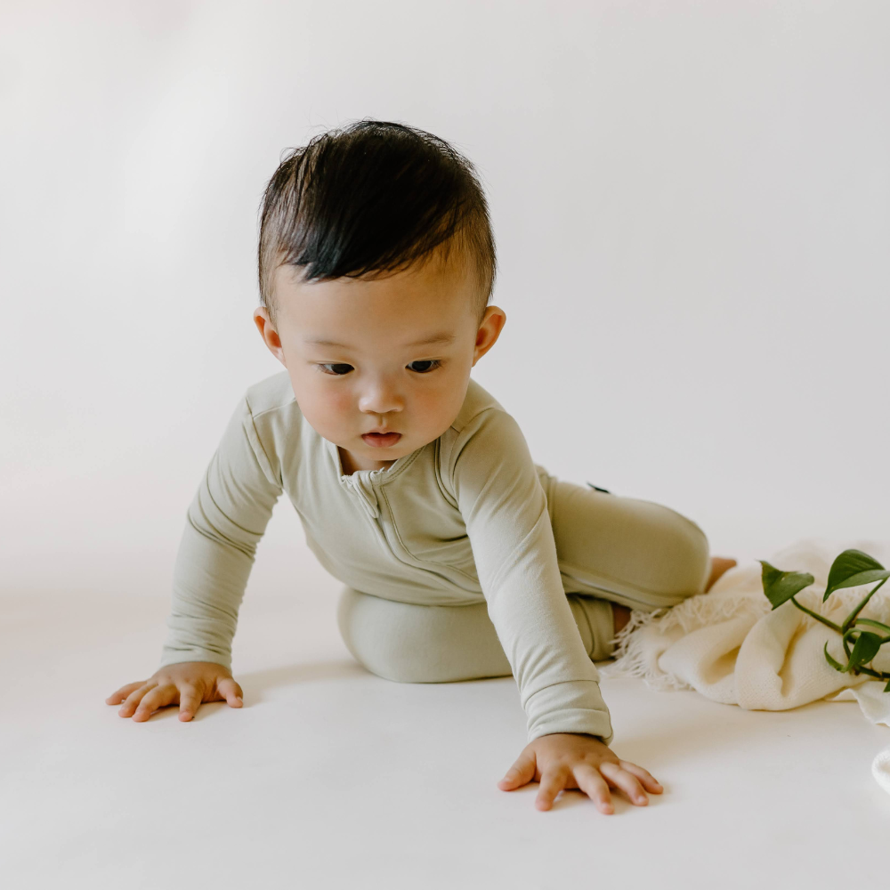 Footless Sleeper with Fold-Over Cuffs - Mellow Sage
