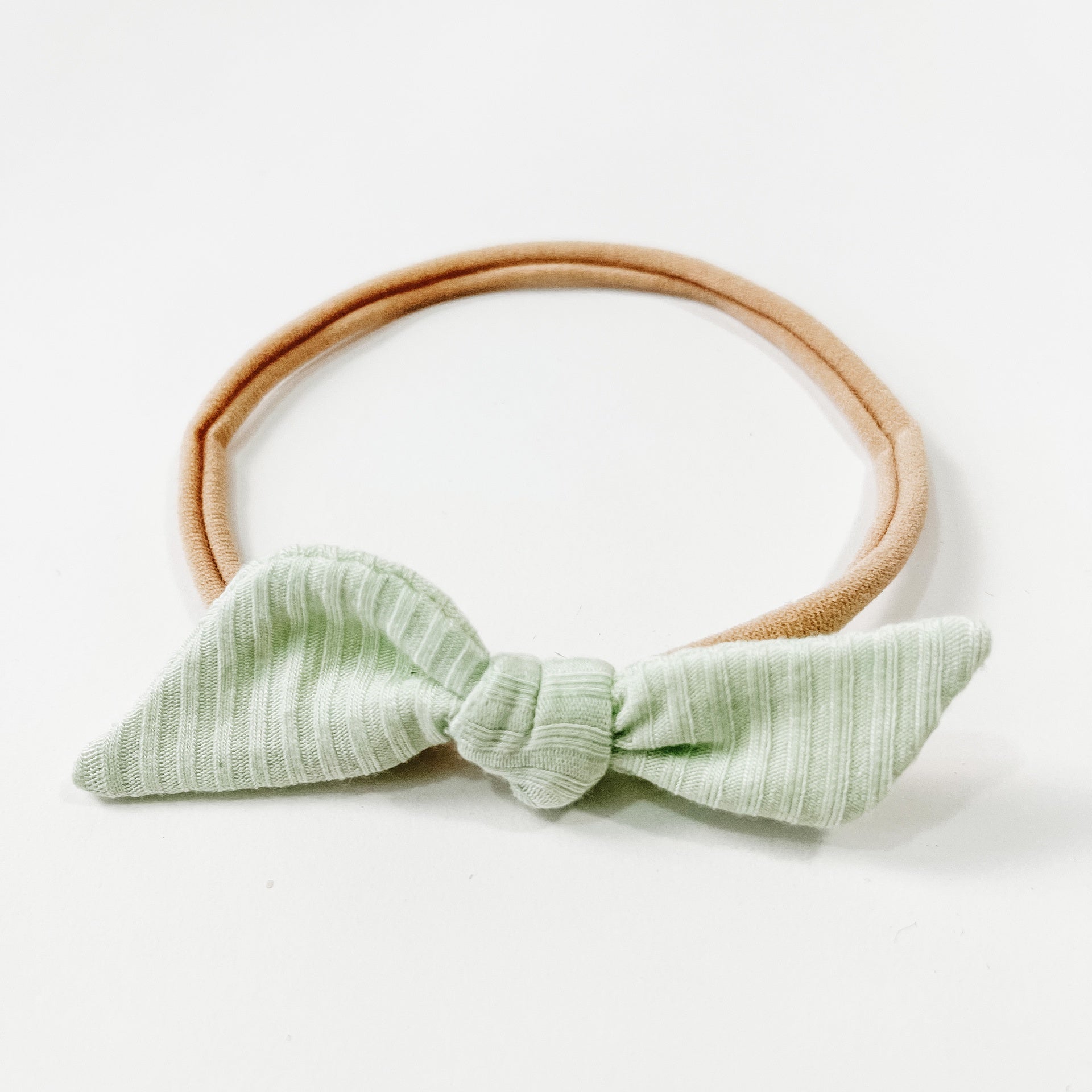Ribbed Bamboo Little Knot Headband - Meadow Mist