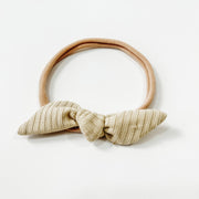 Ribbed Bamboo Little Knot Headband - Wheat