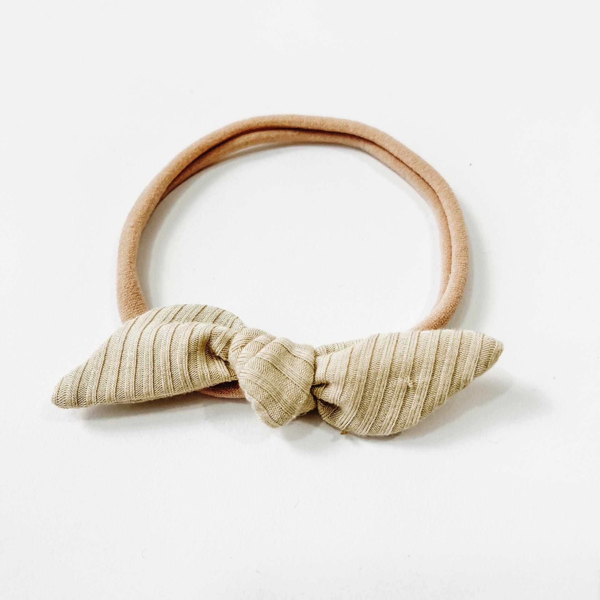 Ribbed Bamboo Little Knot Headband - Wheat