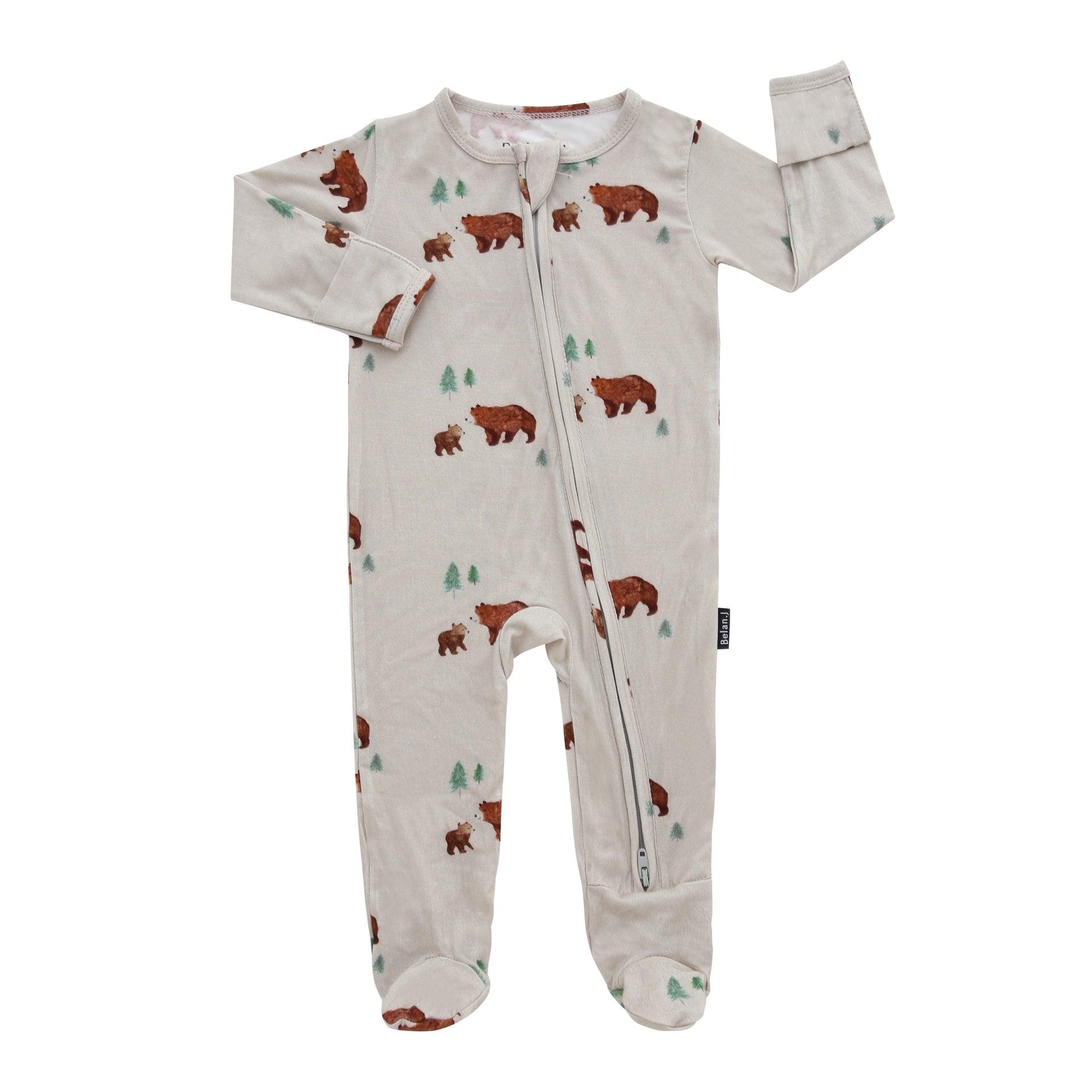 Footed Zipper Sleeper - Bears