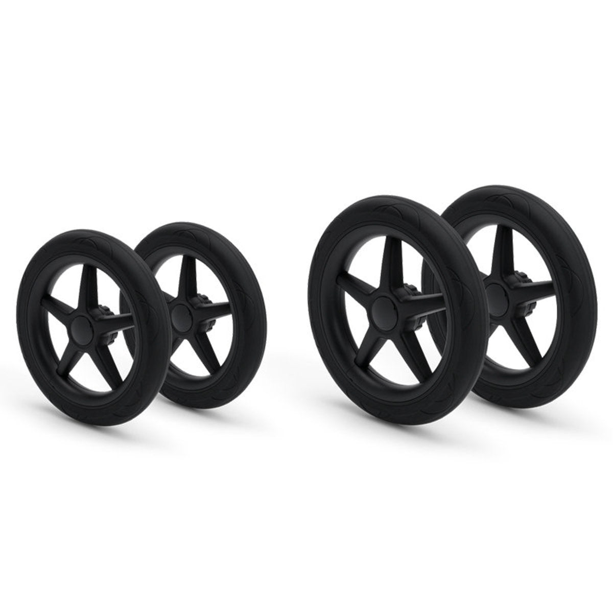 Bugaboo Donkey(all)/Buffalo Foam-filled Wheels Replacement Set(4x) - Black