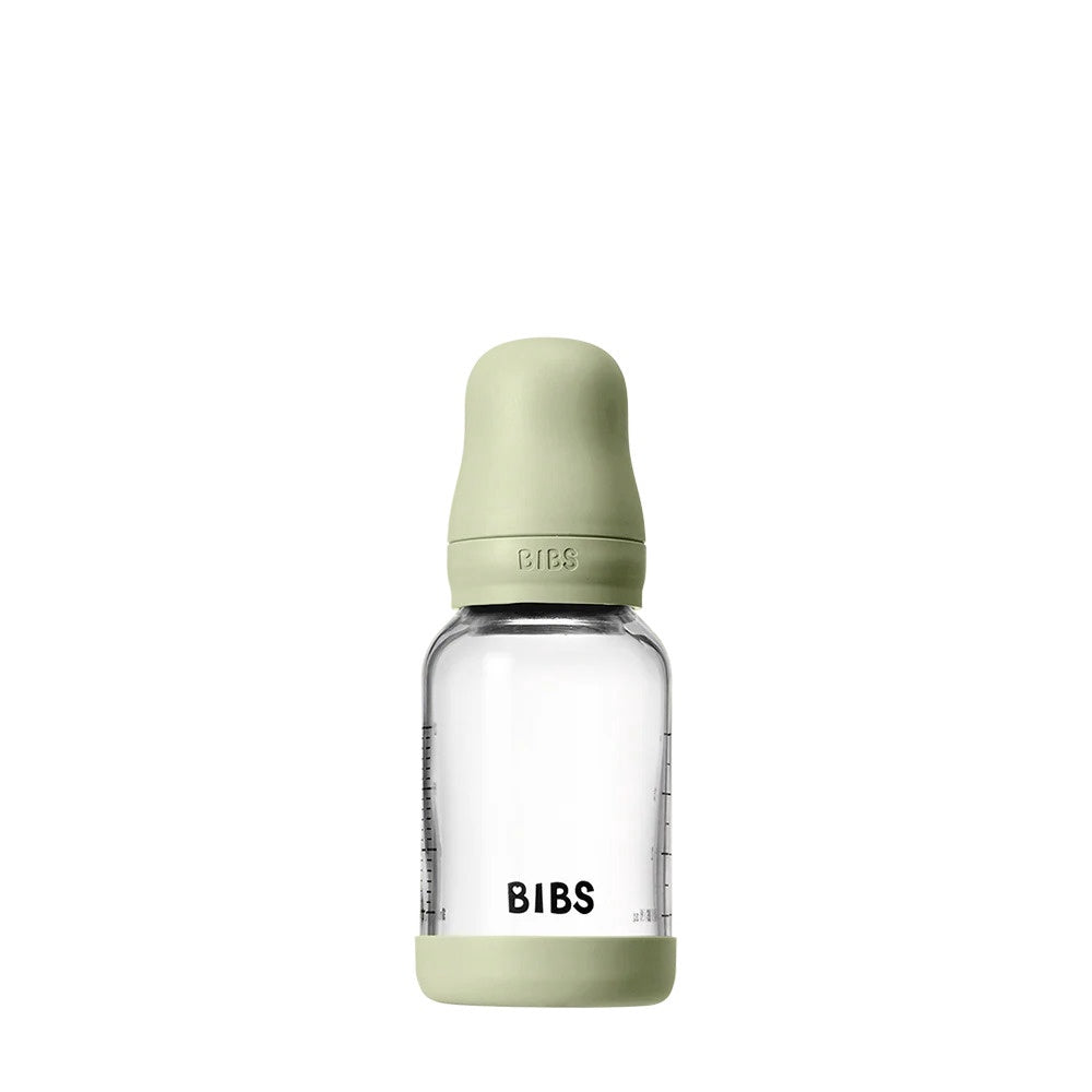 BIBS Baby Glass Bottle Latex Nipple Set - Sage