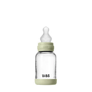 BIBS Baby Glass Bottle Silicone Nipple Set - Sage