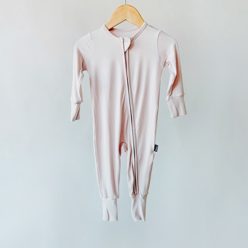 Footless Sleeper with Fold-Over Cuffs - Dusty Pink