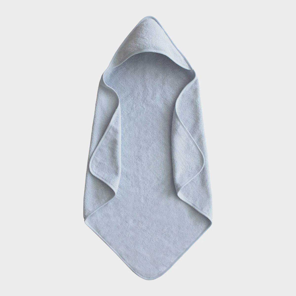 Mushie Organic Cotton Baby Hooded Towel - Baby Blue