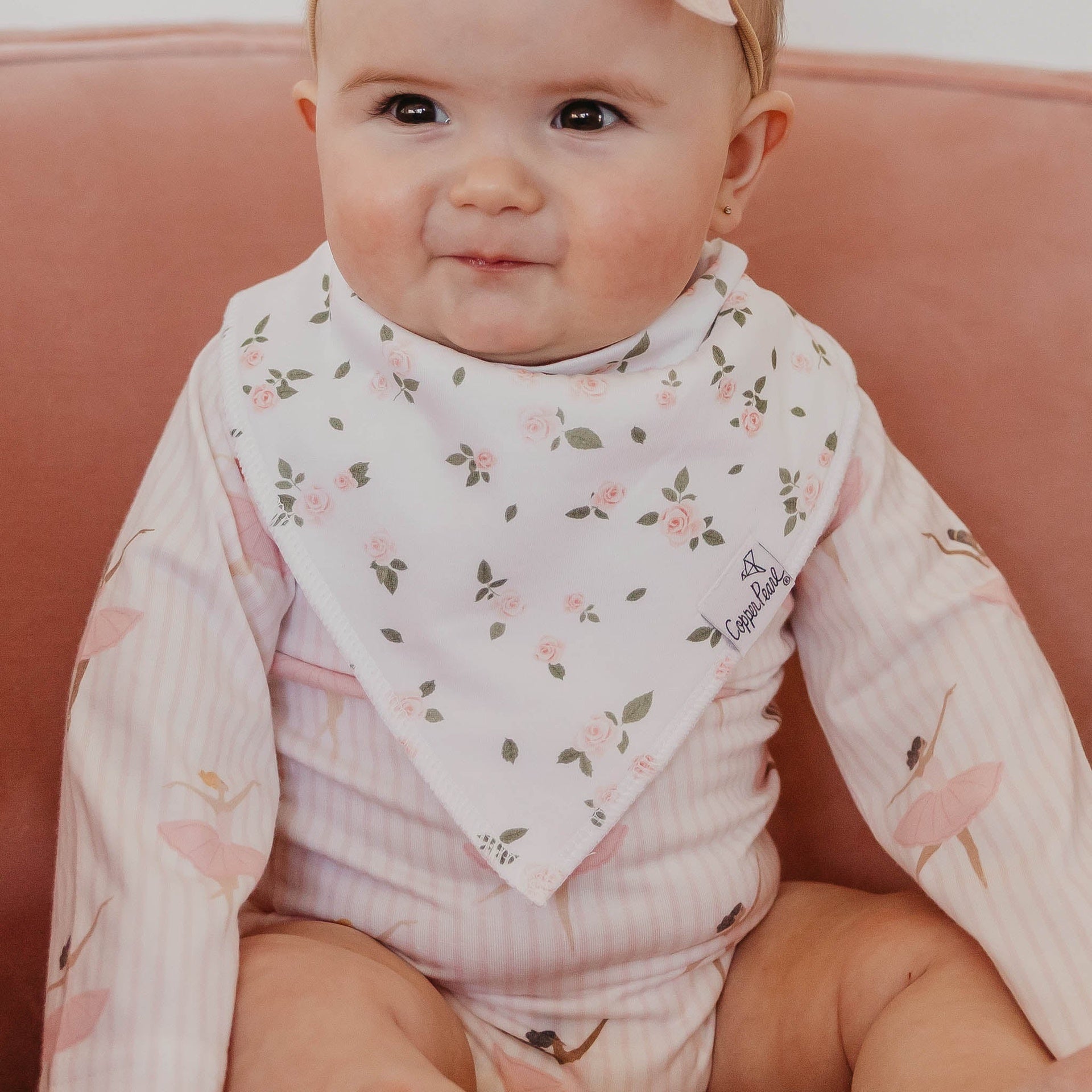 Copper Pearl Bandana Bib Set - Katerina