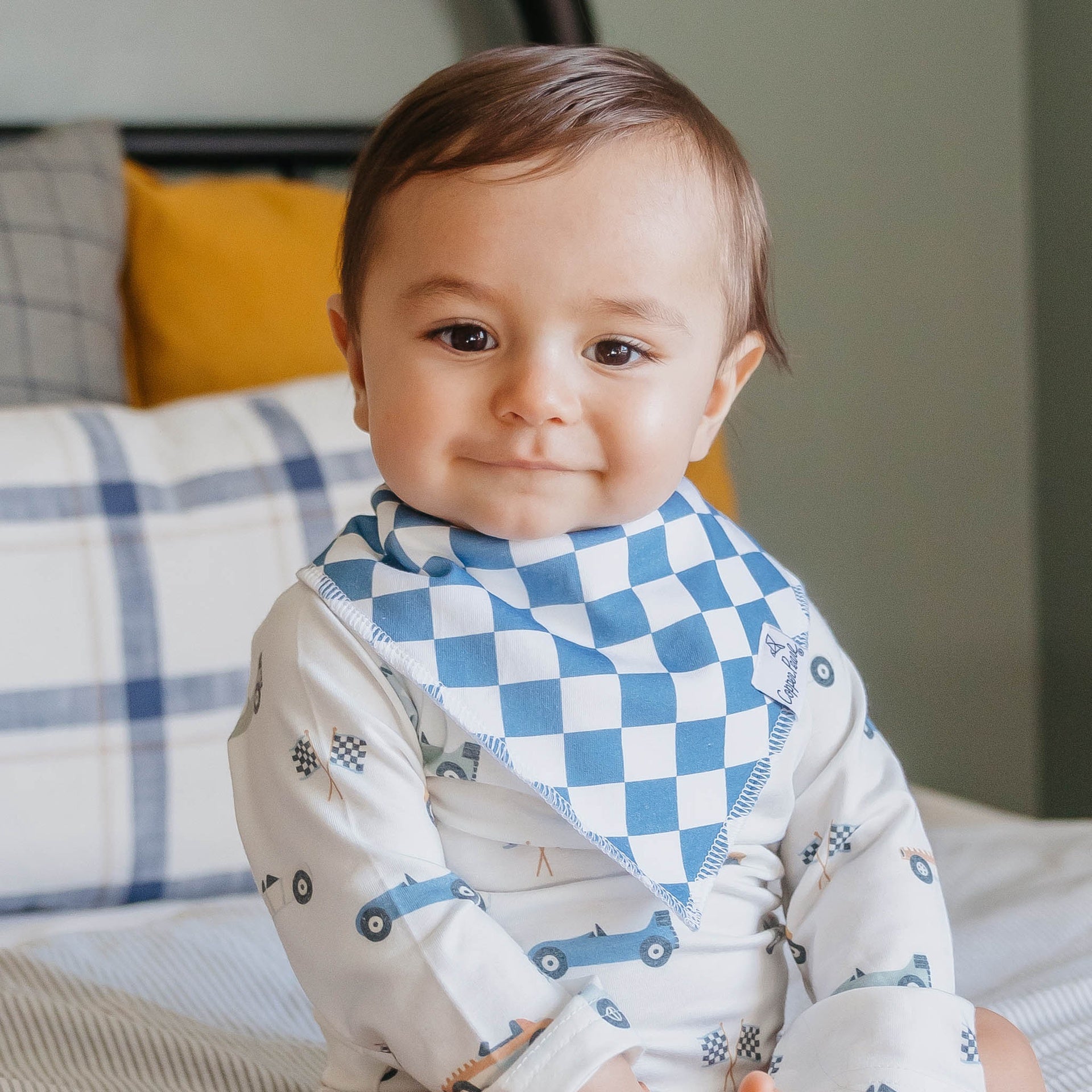 Copper Pearl Bandana Bib Set - Speedster