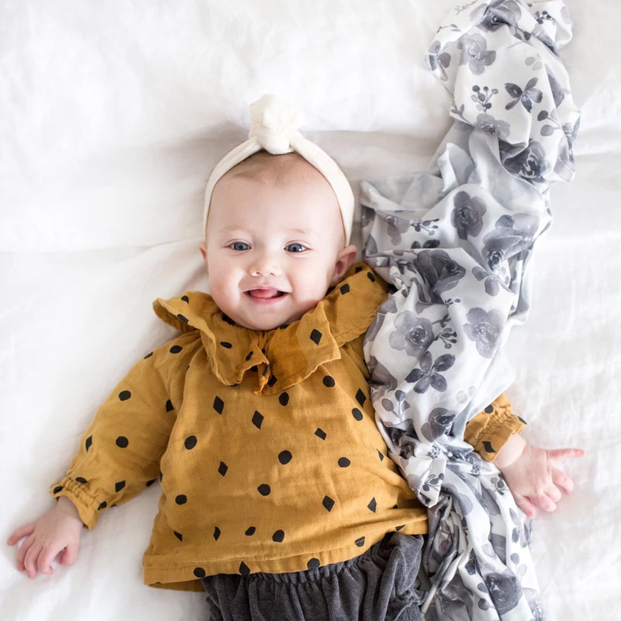 Copper Pearl Knit Swaddle Blanket - Rowan