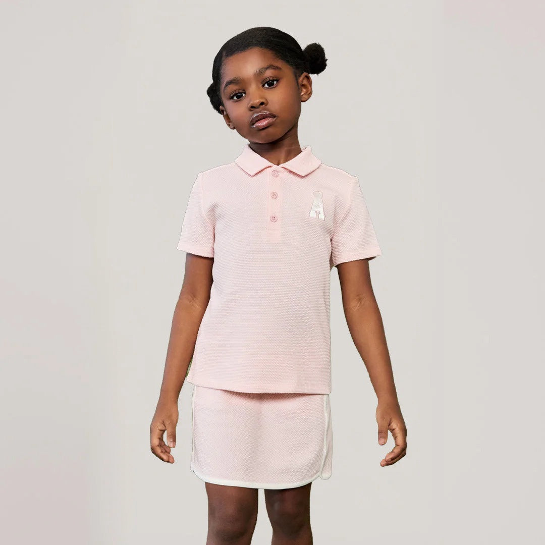 Miles the Label 2 Piece Set - Light Pink Sporty Polo and Athletic Skort