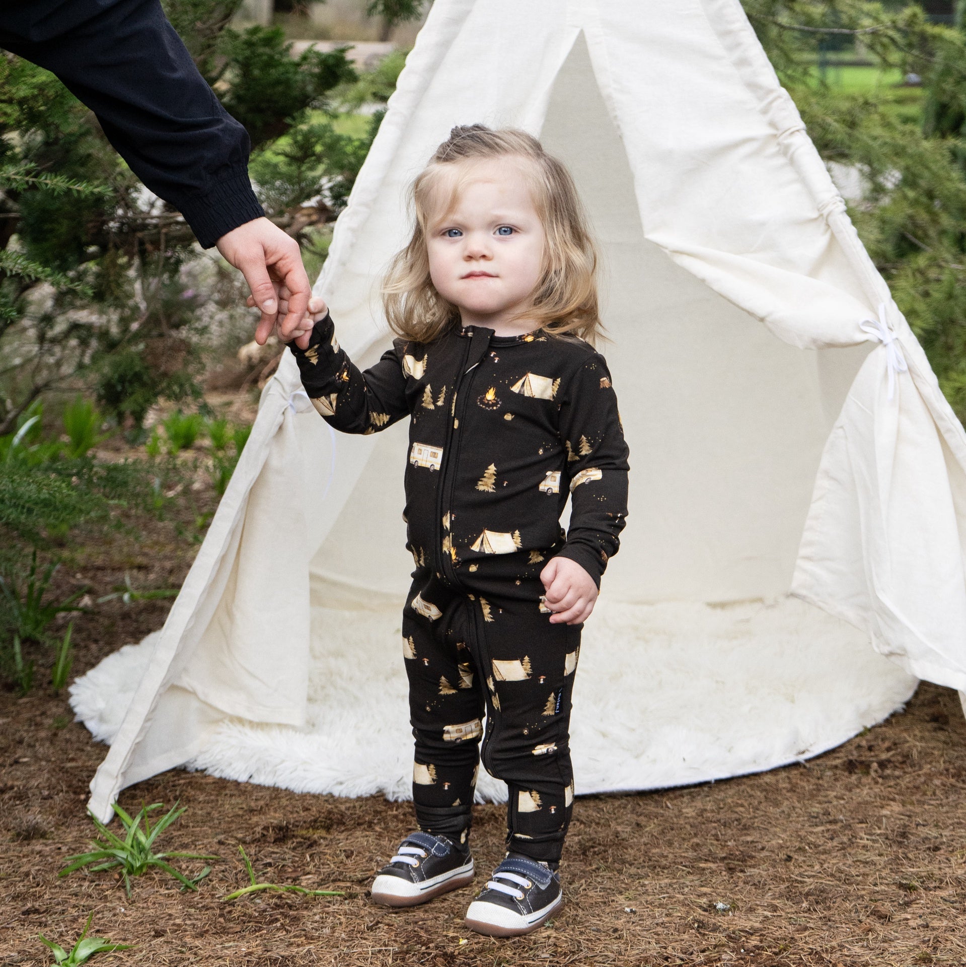 Footless Sleeper with Fold-over Cuffs - Night Camp