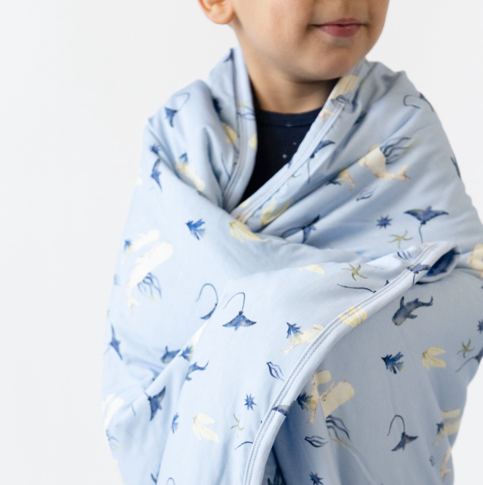 1.0 TOG Child Blanket - Whale Lover/Lake Blue