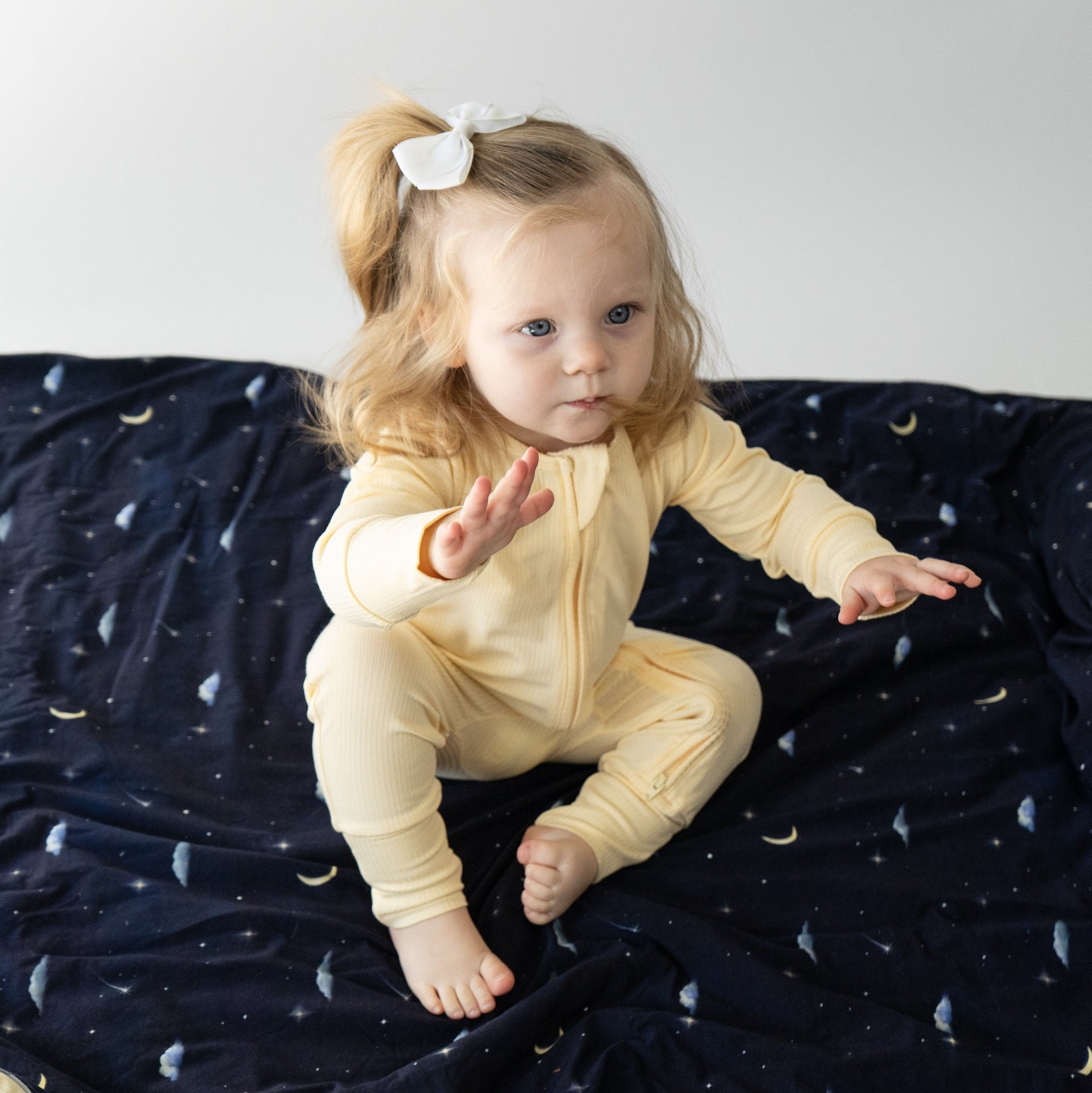 Footless Sleeper with Fold-over Cuffs - Vanilla