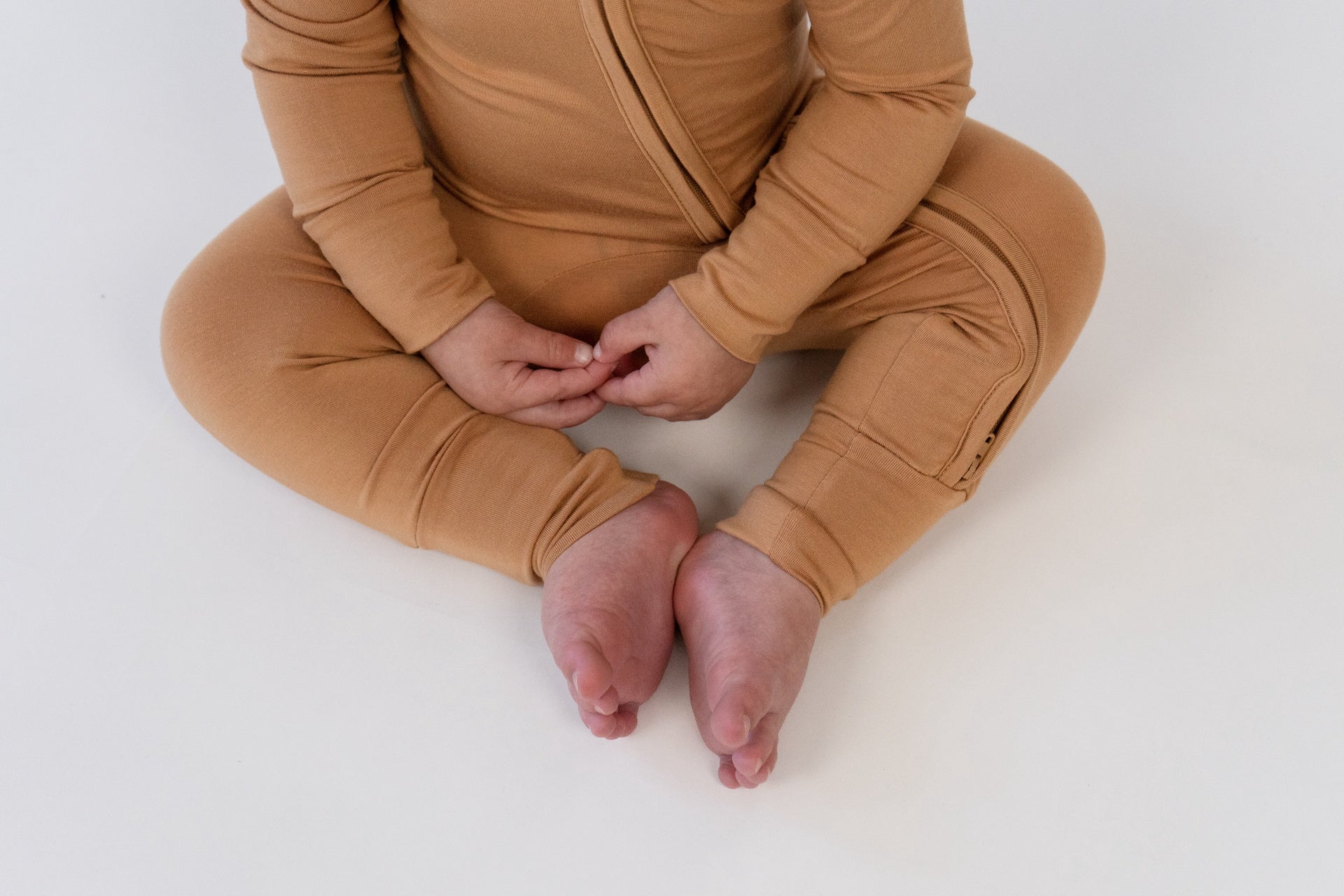 Footless Sleeper with Fold-Over Cuffs - Desert